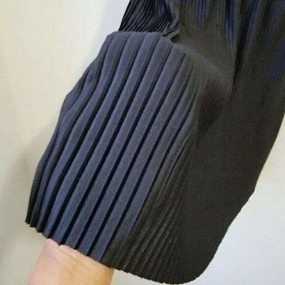 H&M Black Pleated Cocktail Party Dress Size Small - Picture 7 of 12